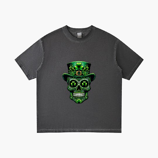St Patricks Day Irish Sugar Skull Day Of Dead Gradient T Shirts