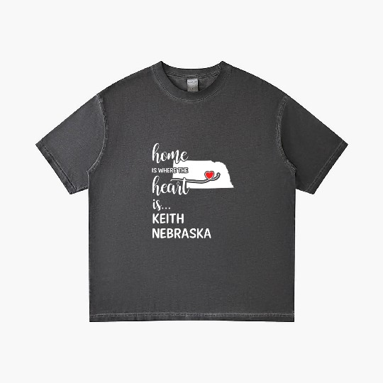Keith County Nebraska Is Where My Heart Is Gift Gradient T Shirts