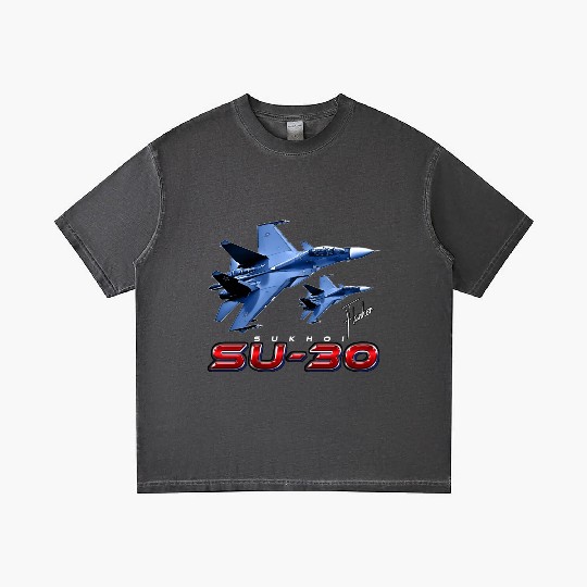Sukhoi SU-30 Flanker Russian Fighterjet Gradient T Shirts
