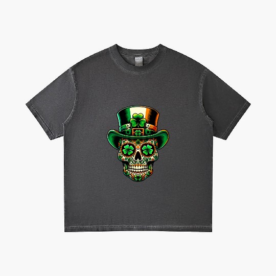 St Patricks Day Irish Sugar Skull Day Of Dead Gradient T Shirts