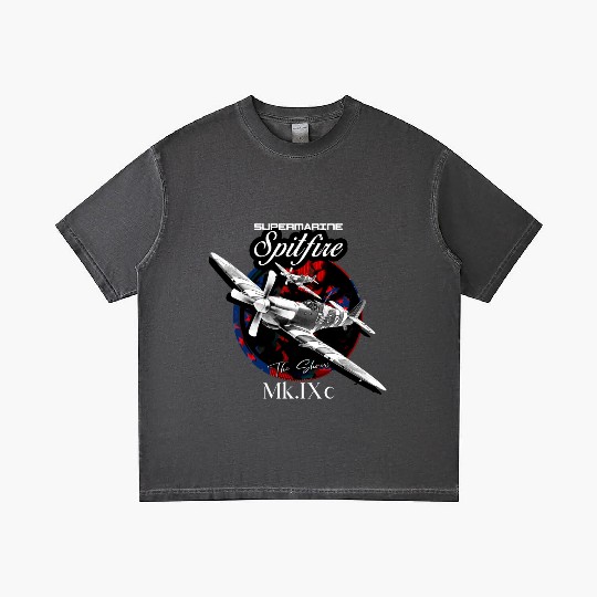 Supermarine Spitfire MK.IXc WW2 Fighter Plane Gradient T Shirts
