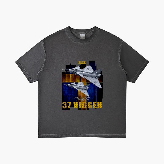 Saab 37 Viggen Swedish Multi Combat Aircraft Gradient T Shirts