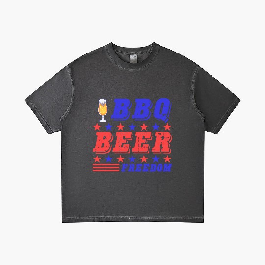 BBQ Barbeque - BBQ Beer Freedom Gradient T Shirts