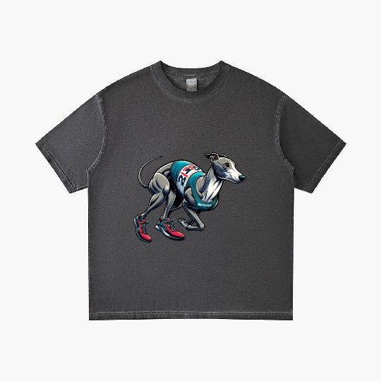 Marathon Master: Greyhound's Race Day Gradient T Shirts