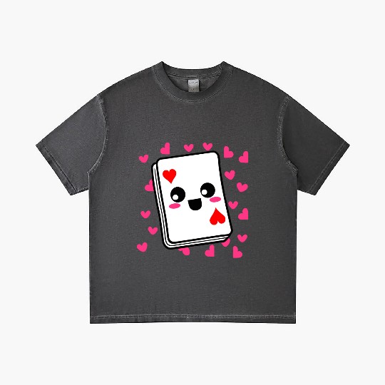 Kawaii Playing Card Hearts Gradient T Shirts