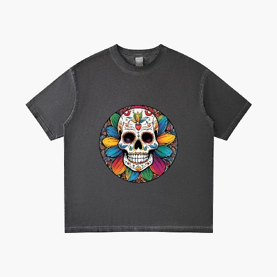 Sugar skull rainbow Gradient T Shirts