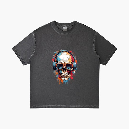 Skull with Beats ,music, festival Gradient T Shirts