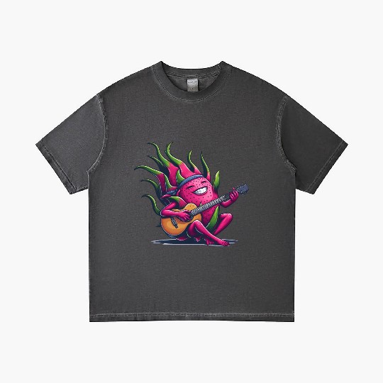 Dragon Fruit Jam: Playing the Guitar Gradient T Shirts