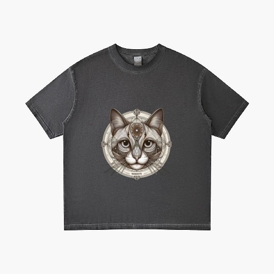Mandala Style Mystical Namaste Cat: A Spiritual Gradient T Shirts