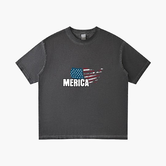 MERICA 4th of July Relaxed Patriot Gradient T Shirts