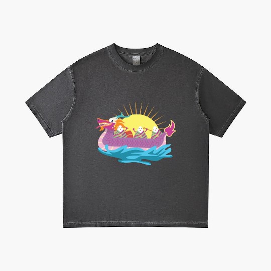 Chinese Dragon Boat Chinese Gift Gradient T Shirts