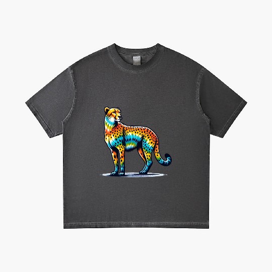 Tie Dye Cheetah Colorful Hippie Wildcat Gradient T Shirts