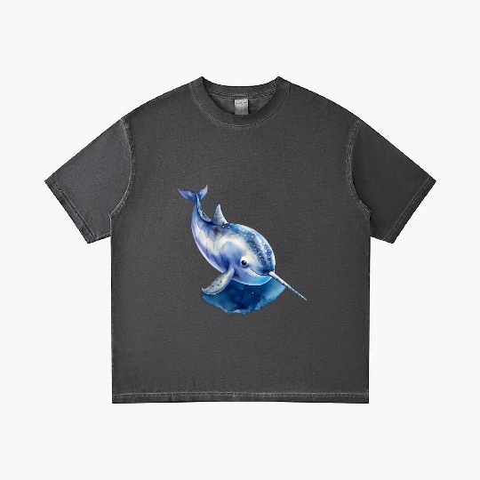 Narwhal Whale Gradient T Shirts