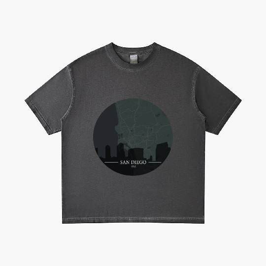 San Diego city with silhouette Gradient T Shirts