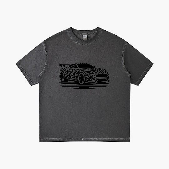 Racy Cool Sports Car In T Tattoo Style Gradient T Shirts