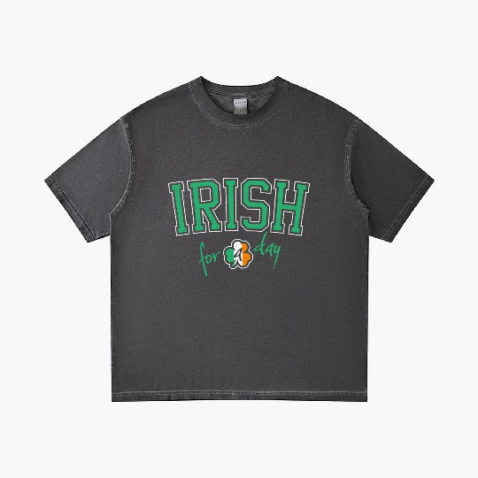 St. Patrick's Day Irish for a Day College Shamrock Gradient T Shirts