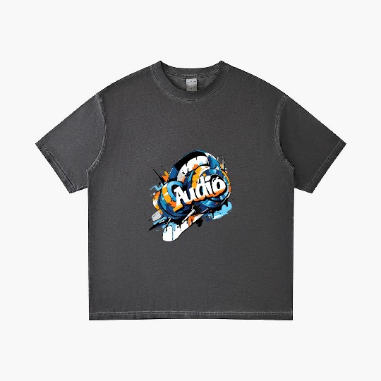 Audio Graffiti Music Lover DJ Hip Hop Culture Gradient T Shirts