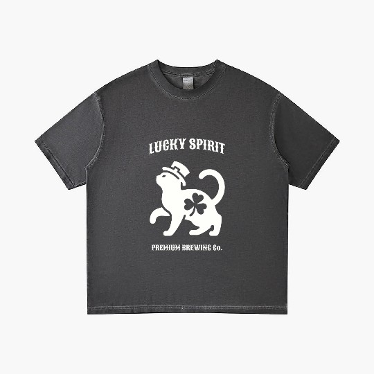 St Patricks Lucky cat Green Gradient T Shirts