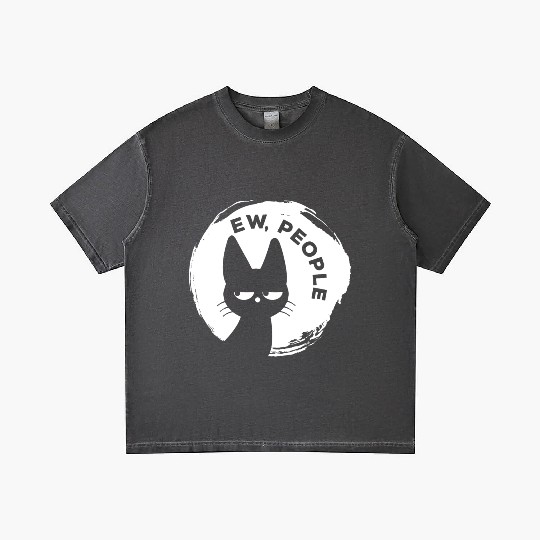 Funny Cat - Ew People Gradient T Shirts