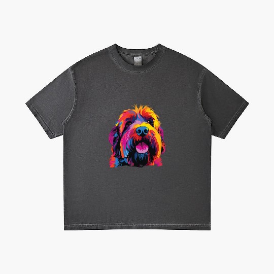 Colorful Russian Black Terrier Gradient T Shirts