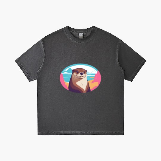 Synthwave Otter 2 Gradient T Shirts