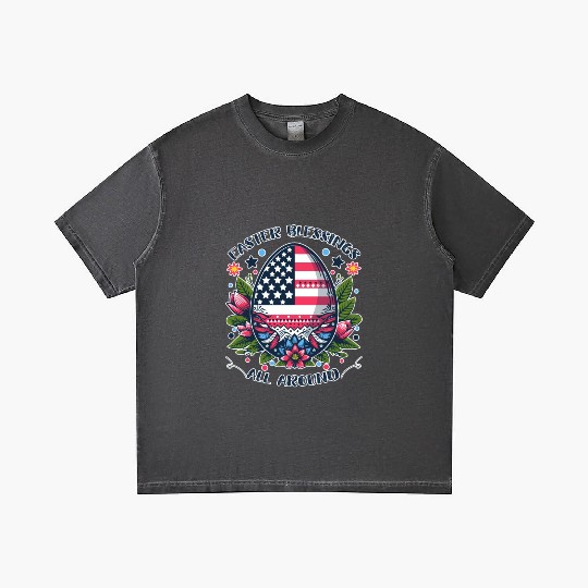 Easter Egg Flag - Easter Blessings All Around Gradient T Shirts