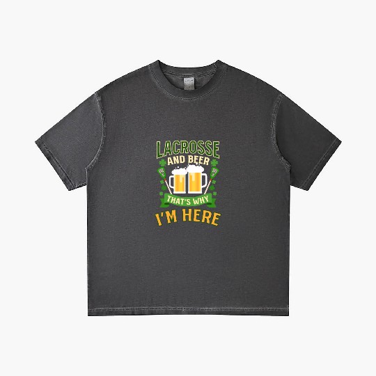 Lacrosse St. Patricks Day Lacrosse And Bere Here Gradient T Shirts