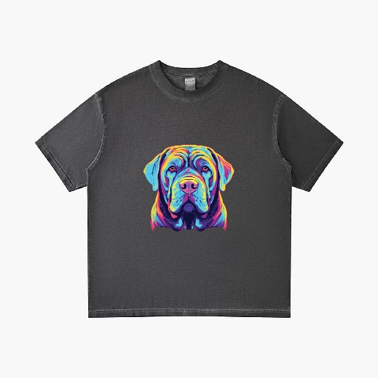 Watercolor Colorful Neapolitan Mastiff Gradient T Shirts
