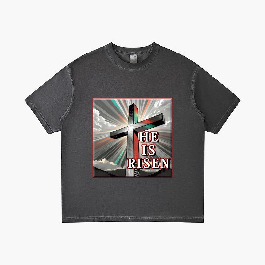 Cross, He is Risen - 2 Gradient T Shirts
