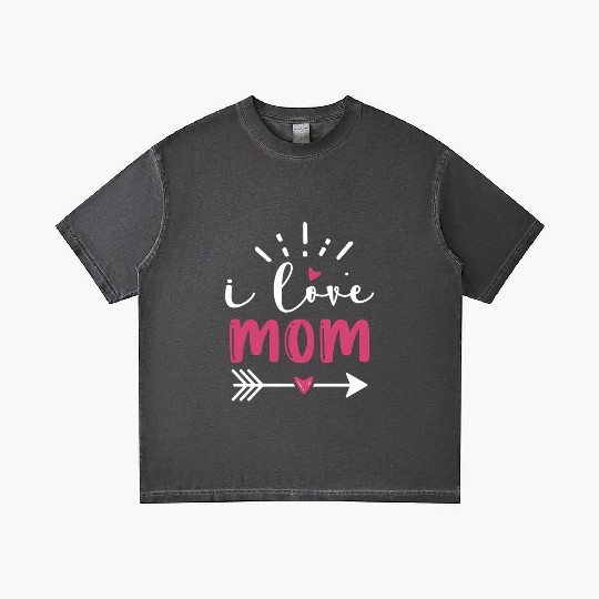 I LOVE MOM Gradient T Shirts