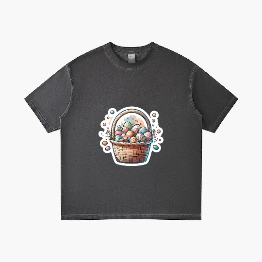 Cute Easter Egg Basket Soft Pastel Color Gradient T Shirts