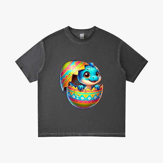 Easter Egg Dino T-Rex Hatching Colorful Cartoon Gradient T Shirts