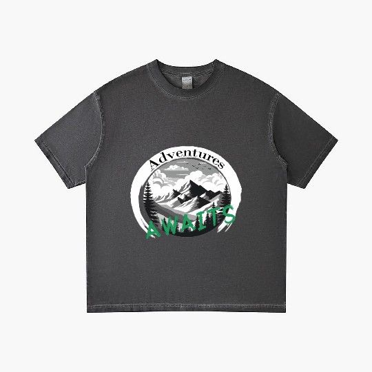 Adventures Awaits, Nature retreat Gradient T Shirts