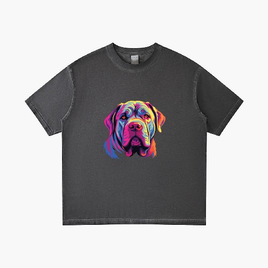 Watercolor Colorful Neapolitan Mastiff Gradient T Shirts
