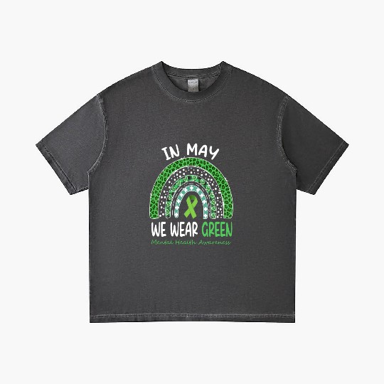 In May We Wear Green Mental Health Matters Gradient T Shirts