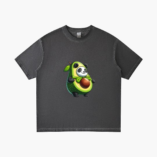 Avocado Panda: Peaceful Green Guardian Gradient T Shirts