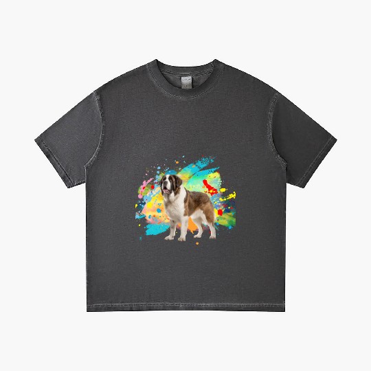 Saint Barnard Dog Lover, Dog Mom, Dog Dad Gradient T Shirts