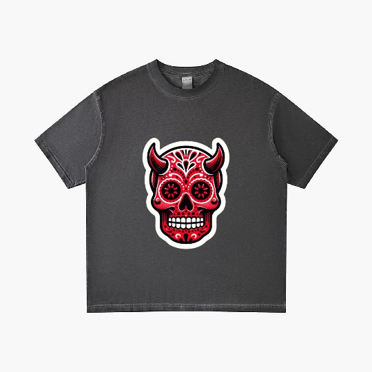 Adventurous Spirit: Daredevil Sugar Skull Gradient T Shirts