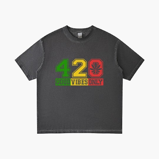 Witty 420 GoodVibes Herb Weed Marijuana Design Gradient T Shirts