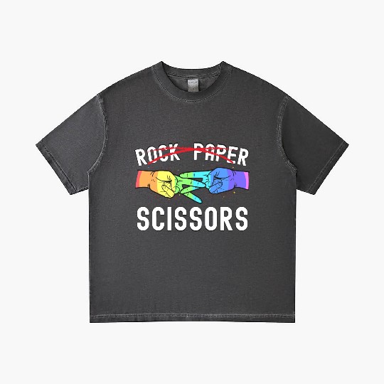 Lesbian Pride Rock Paper Scissors Funny LGBTQ Gradient T Shirts