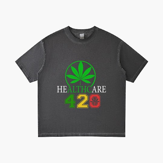 Silly 420 Healthy Herb Weed Marijuana Design Gradient T Shirts