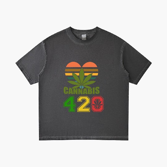 Hysteric 420 Love Good Herb Weed Marijuana Design Gradient T Shirts