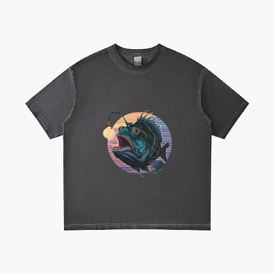 Anglerfish Vintage for Men Women Kid Fish Lover Gradient T Shirts