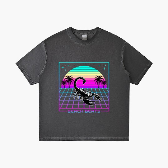 Beach Beats Retro Scorpion - Synthwave Sunset Gradient T Shirts