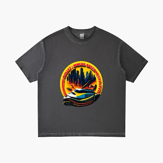 High-Speed Bullet Train Design for Travel Lover Gradient T Shirts