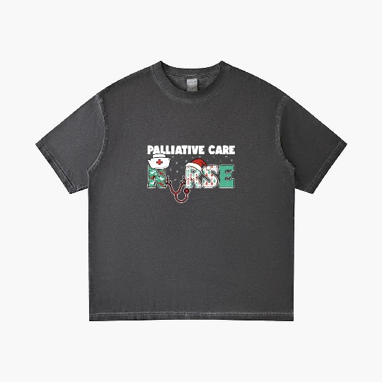 Palliative Care Nurse Christmas Gradient T Shirts