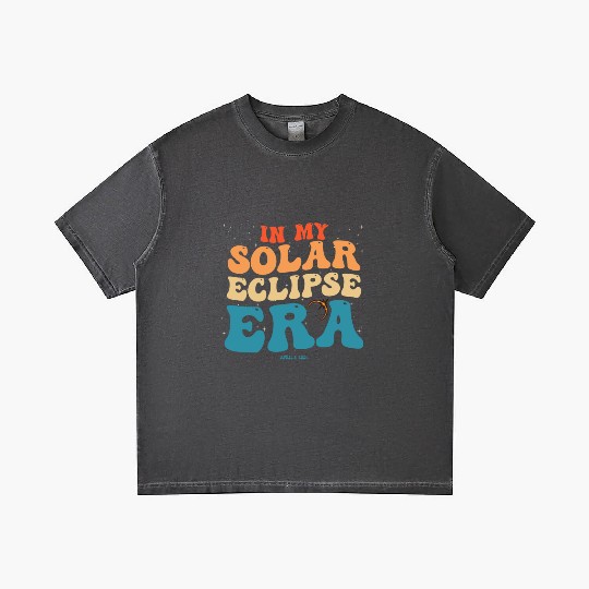 In My Solar Eclipse Era Groovy April 8, 2024 Gradient T Shirts