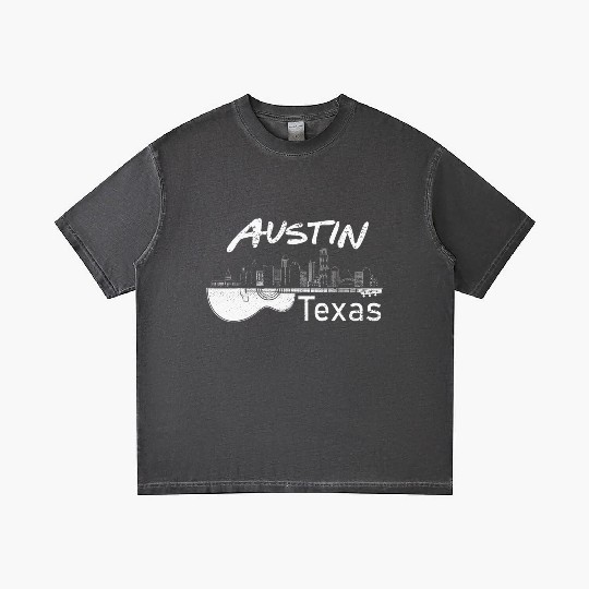 Austin Texas Souvenir Guitar Music Lover Gradient T Shirts