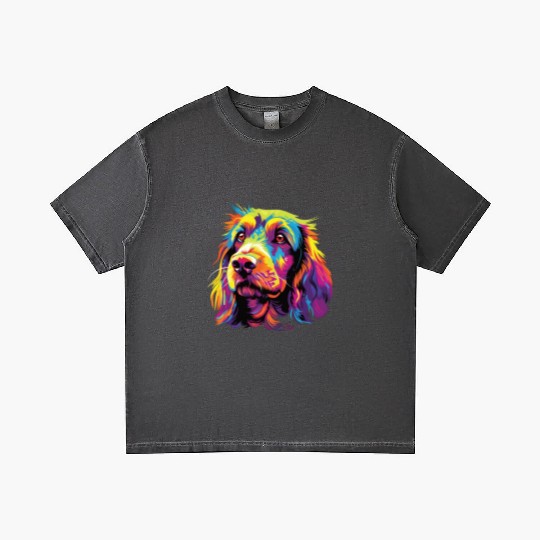 Watercolor Colorful Petit Basset Griffon Vendeen Gradient T Shirts