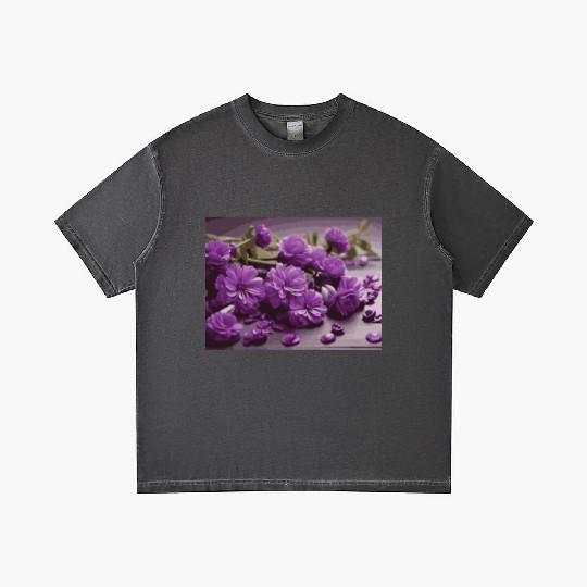 Purple Petals Gradient T Shirts